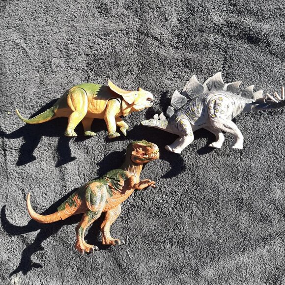 Kid Galaxy Poseable 8" Dino Dinosaur Toy Figure Lot (3) - Picture 3 of 7